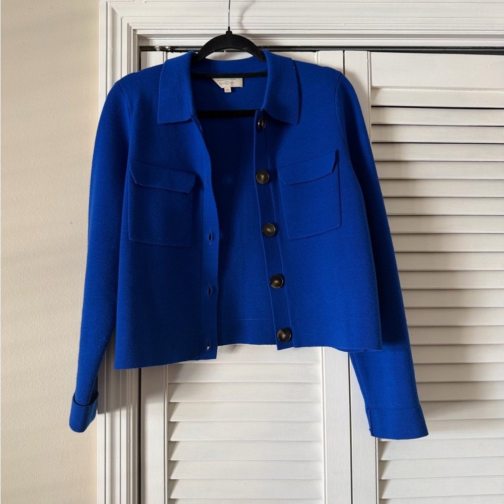 Sezane Royal Blue Betty Cardigan